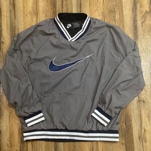 Nike Vintage Men's Gray Pullover Jacket XL Polyester